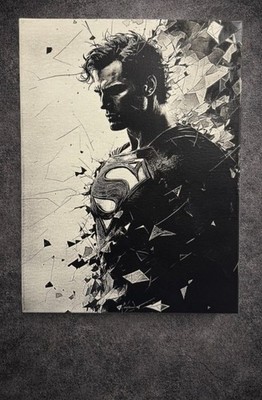 Iron Man Marvel Gemälde Schwarz-Weiß Leinwand 30x40 Deko Kino Superheld