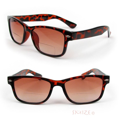 New Bifocal Sun Readers Classic Frame Geek Retro Style Reading Sunglasses - Picture 3 of 3