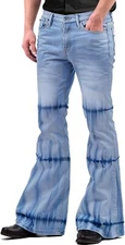Men's Vintage Bell Bottom Jeans 60S 70S Outfits Disco Pants Flared Jeans