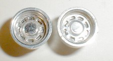2 Chrome Slot Car Rims Smooth Inside Center for Porsche RS61 Lotus MK XIX NOS