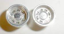 2 Chrome Slot Car Rims Smooth Inside Center for Porsche RS61 Lotus MK XIX NOS