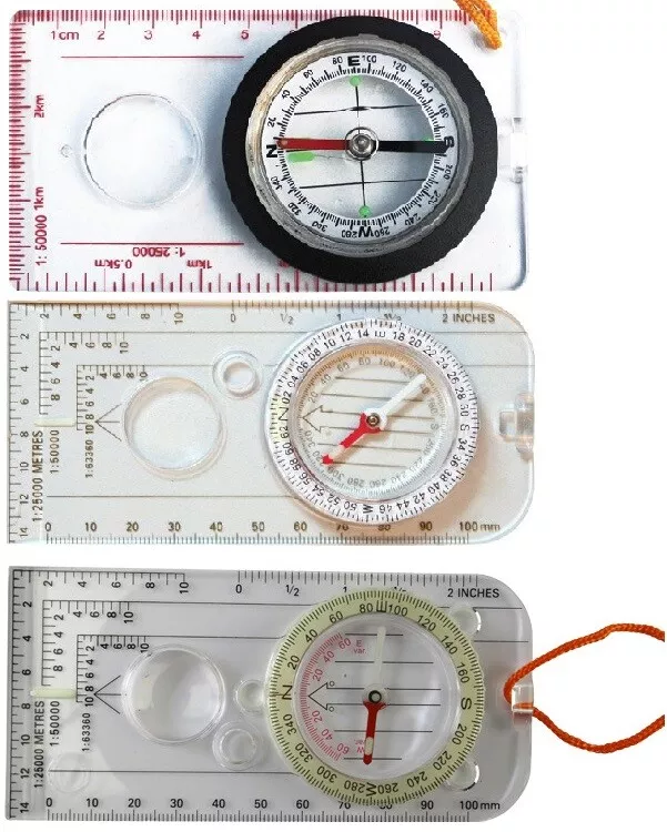 KombatUK Military Army Mountain Orienteering Hiking Walking Map Compass 3 Types