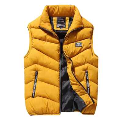 Winter Men's Padded Vest Casual Outdoor Mountain Ski Warm Windbreaker Coats 