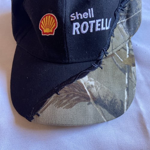 Gorra publicitaria Shell Gas Rotella Realtree Strapback negra y camuflaje camuflaje - Imagen 6 de 6
