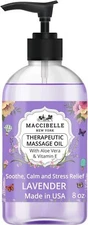 Maccibelle Natural Sensual Massage Oil for Couples Therapeutic Muscle Relief 8oz