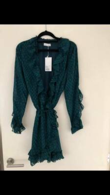 KOOKAI SWEET PEA WRAP DRESS DARK GREEN COLOUR Sz 40 BNWT FREE POST (H82) |  eBay Australia