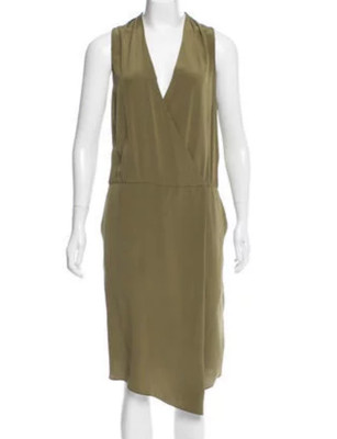 green midi length dress