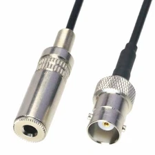 BNC Female to 3.5mm mono 1/8 TS Jack AUX Monitor Decoder DVR Audio Cable 4"~16FT