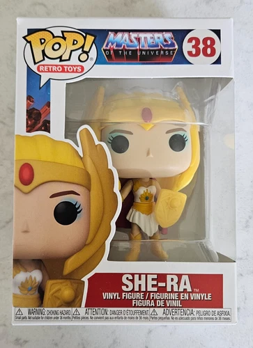 Masters of the Universe She-Ra Funko 38 side of box has a dent