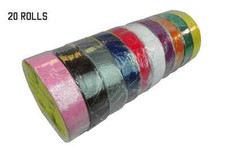 TapesSupply 20 ROLLS RAINBOW ELECTRICAL TAPE 3/4" X 66 FT FAST FREE SHIPPING