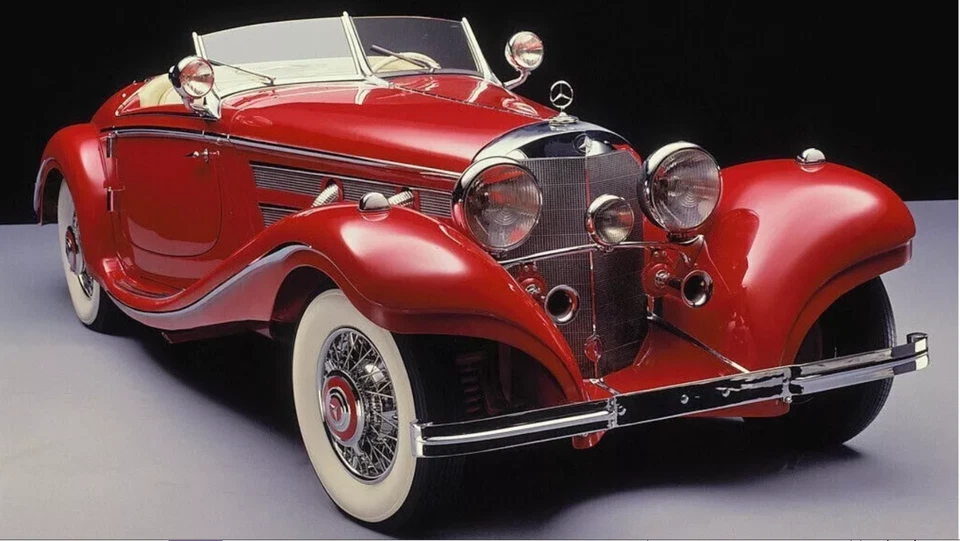 Llantas Mercedes-Benz años 30 con motor/radios de 8 cilindros MODELO DE CARROCERÍA METÁLICA ESCALA 1:18 Foto 2 de 4