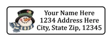 Snowman Personalized Return Address Labels 1/2 in by 1 3/4 in