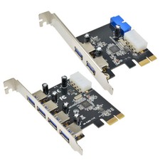 2/4 Ports PCI Express USB 3.0 Front Panel Card Adapter 4Pin / 20Pin Controller