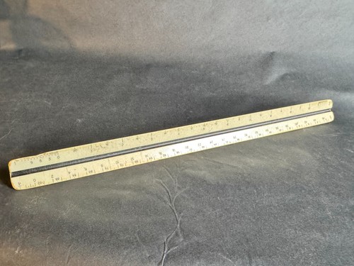 VINTAGE TECNOSTYL TRIANGLE DIVIDED RULE RULER MEASURE - 第 9/10 張圖片