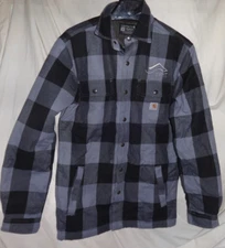 Carhartt Relaxed Fit Heavyweight Flannel Sherpa Lined Shirt Jac Size S Plaid