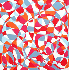 ORIGINAL ABSTRACT ACRYLIC PAINTING ON STRETCHED CANVAS MODERN ART MOSAIC