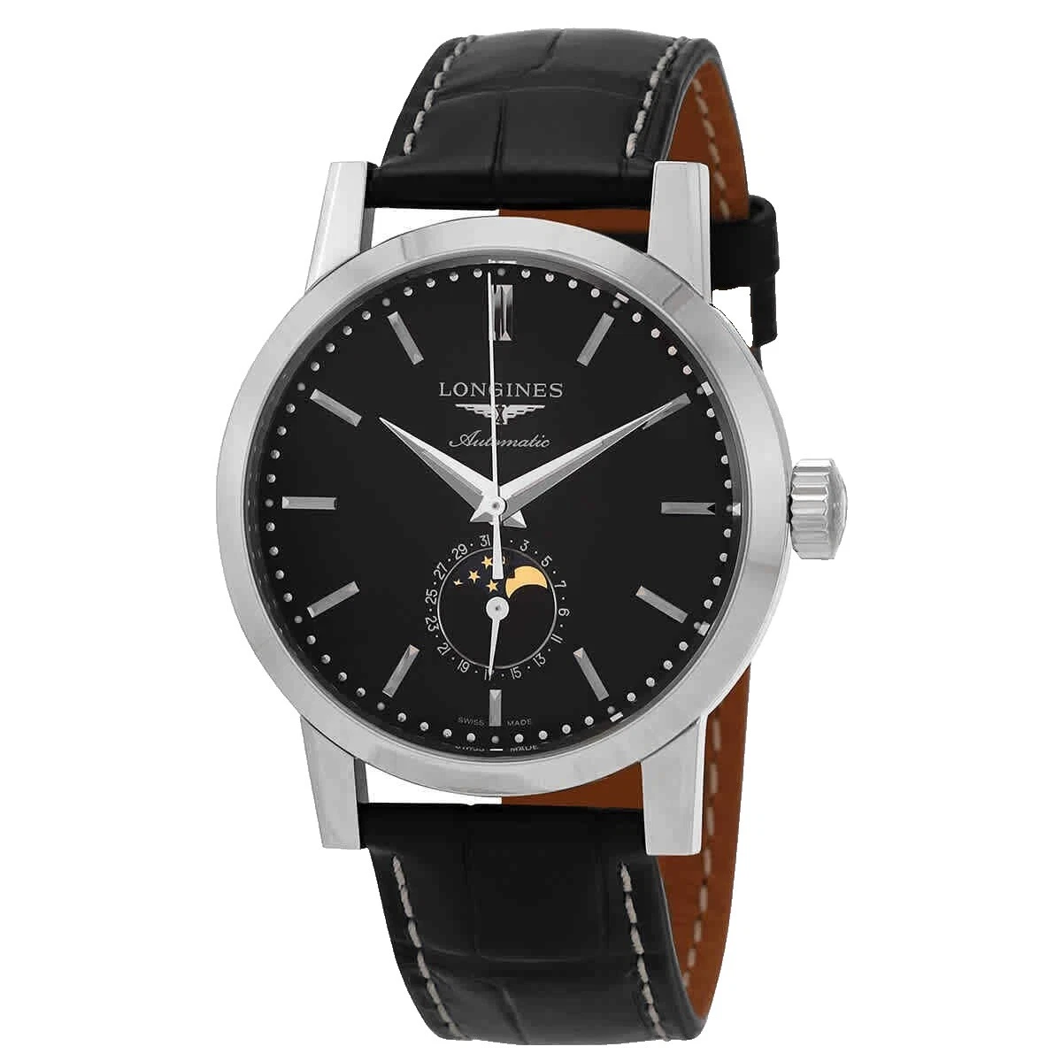 浪琴皮革腕表带计时器