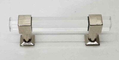Mengico Polished Chrome Cabinet Knobs Kitchen Cabinet Pulls Acrylic 20 Pack