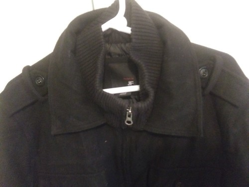 J FERRAR Wool Blend Coat Jacket Mens Large - Picture 2 of 5