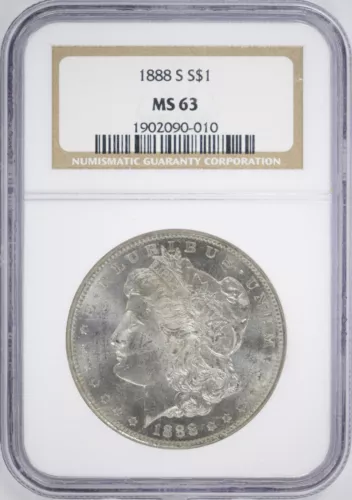 1888-S Morgan Silver Dollar NGC MS63