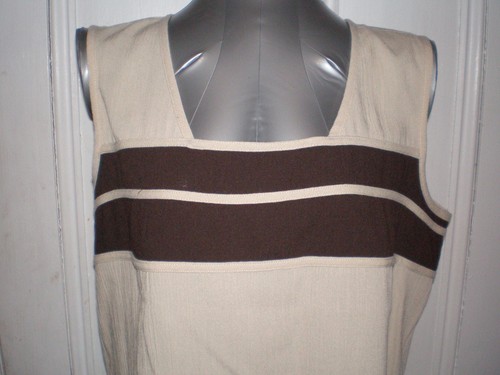 Millers size 14 Beige brown contrast cami/tank Sleeveless top - Picture 3 of 7