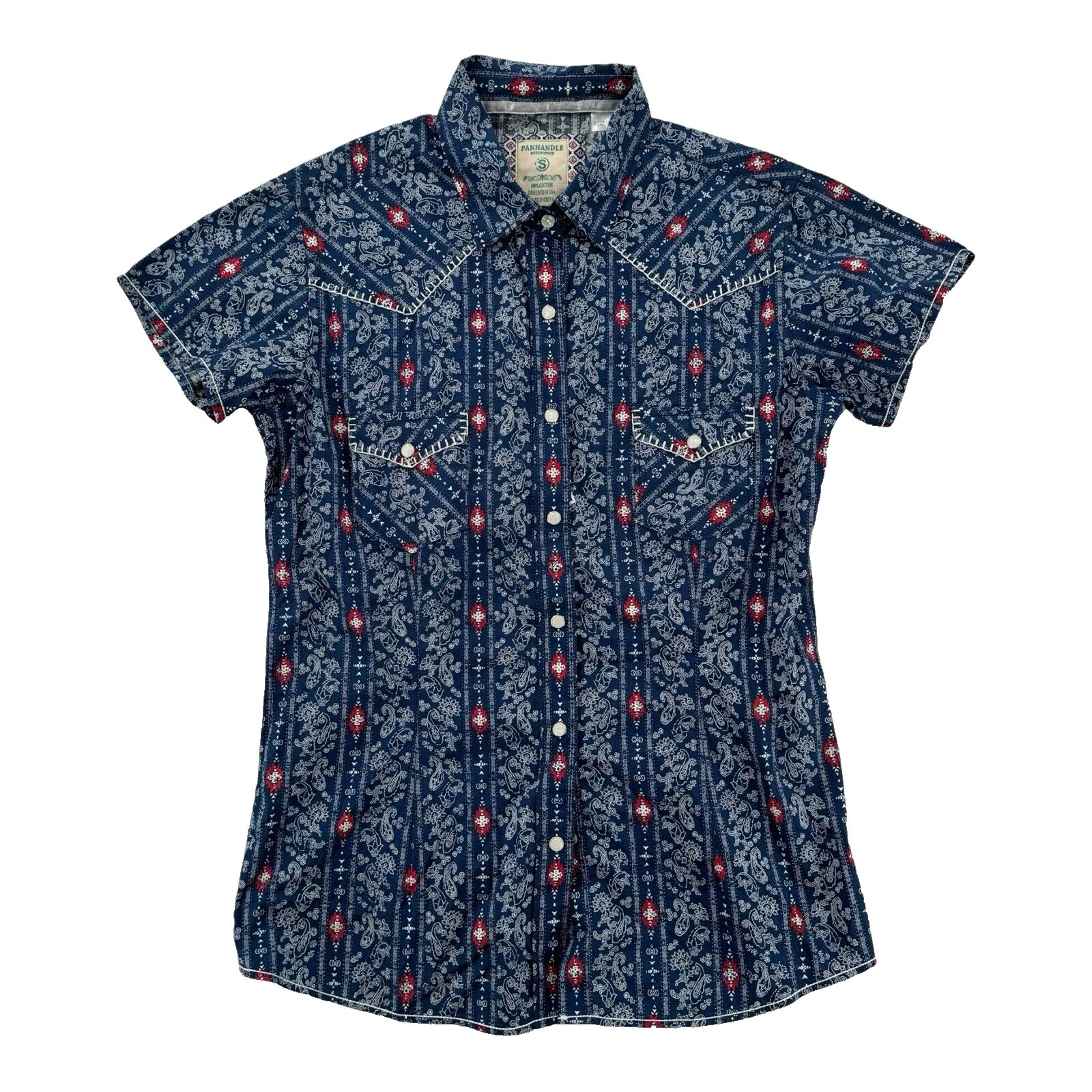 Camisetas occidental Paisley algodón para mujeres