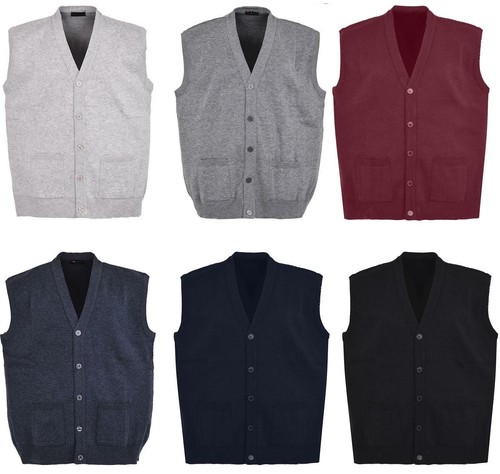 6XL Knitted Sleeveless Cardigan-613 