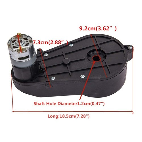 High Torque 24V DC Motor for Kids Ride on Car Powerful 550 20000RPM Gearbox - Picture 6 of 9