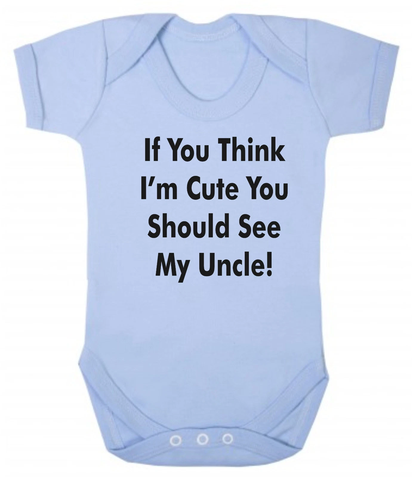 Cute Uncle Funny Blue Soft Cotton Bodysuit New Baby Gift Present Nephew Aunt