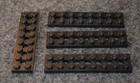 (4) 2x8 Black Technic Plate w/ 7 - Holes Bricks ~ New Lego Parts ~