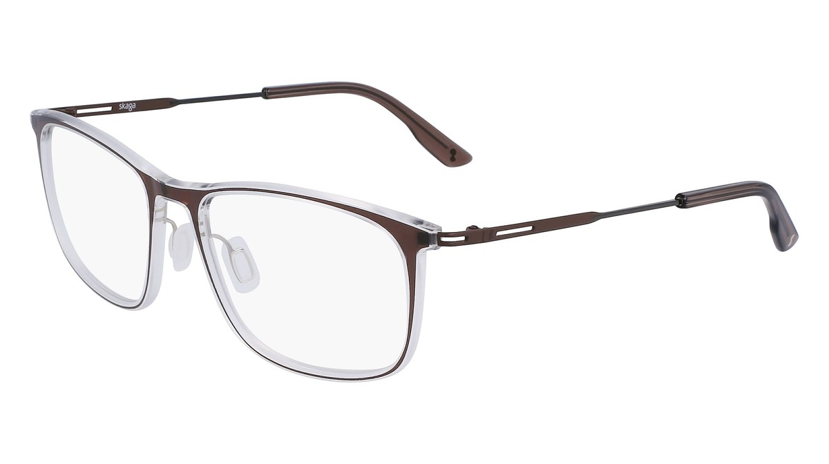 New Skaga SK-2882 200 Brown on Crystal EXISTENS Eyeglasses 