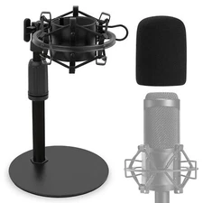 Adjustable Desk Mic Stand with Shock Mount for Audio-Technica AT2020