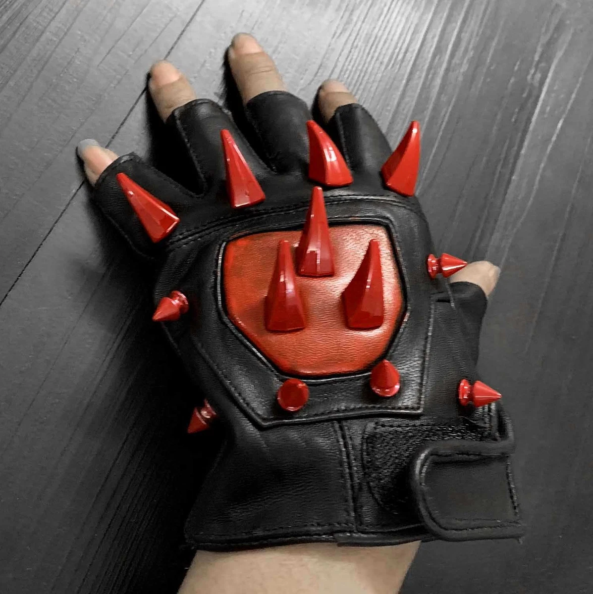 Fingerless biker deals gloves