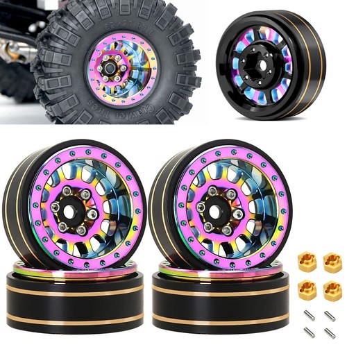 4pcs 1.1" Aluminium Alloy Wheel Hubs Rims for Traxxas TRX4M 1/18 RC Car - Picture 14 of 15