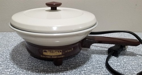 Empire Port A Fry 12 Volt Electric 7" Fry Pan 1610-18 Almond - Picture 3 of 13
