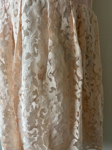 NWT Maggy London Dress Womens Size 14 Pale Pink Crochet Lined Tulle Sleeveless - Picture 6 of 18