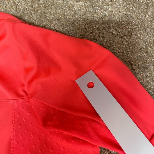 Adidas Golf Jacket Women's Large Coral Pink Outdoor Thumbhole Mock Neck Full-Zip - Picture 9 of 12