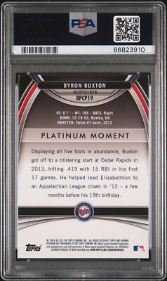 2013 Bowman Platinum - Prospects Byron Buxton #BPCP19 Chrome X