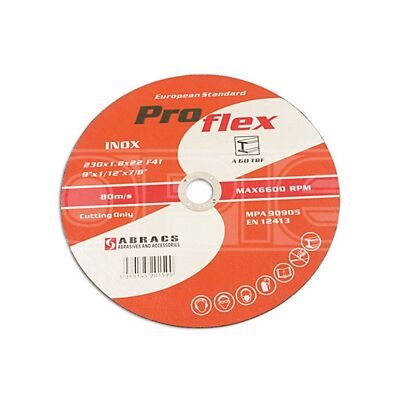 Extra dünne Trennscheiben - 230 mm x 1,8 mm - Pro Flex - 10er Pack - Abracs WCD170