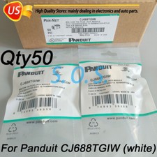 For Panduit Giga TX Cat6 jack White CJ688TGIW BOX OF 50. Free shipping From USA
