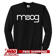 MOOG BLACK CREWNECK Logo Sweatshirt Synthesizer Synth Edm Dj Music Production