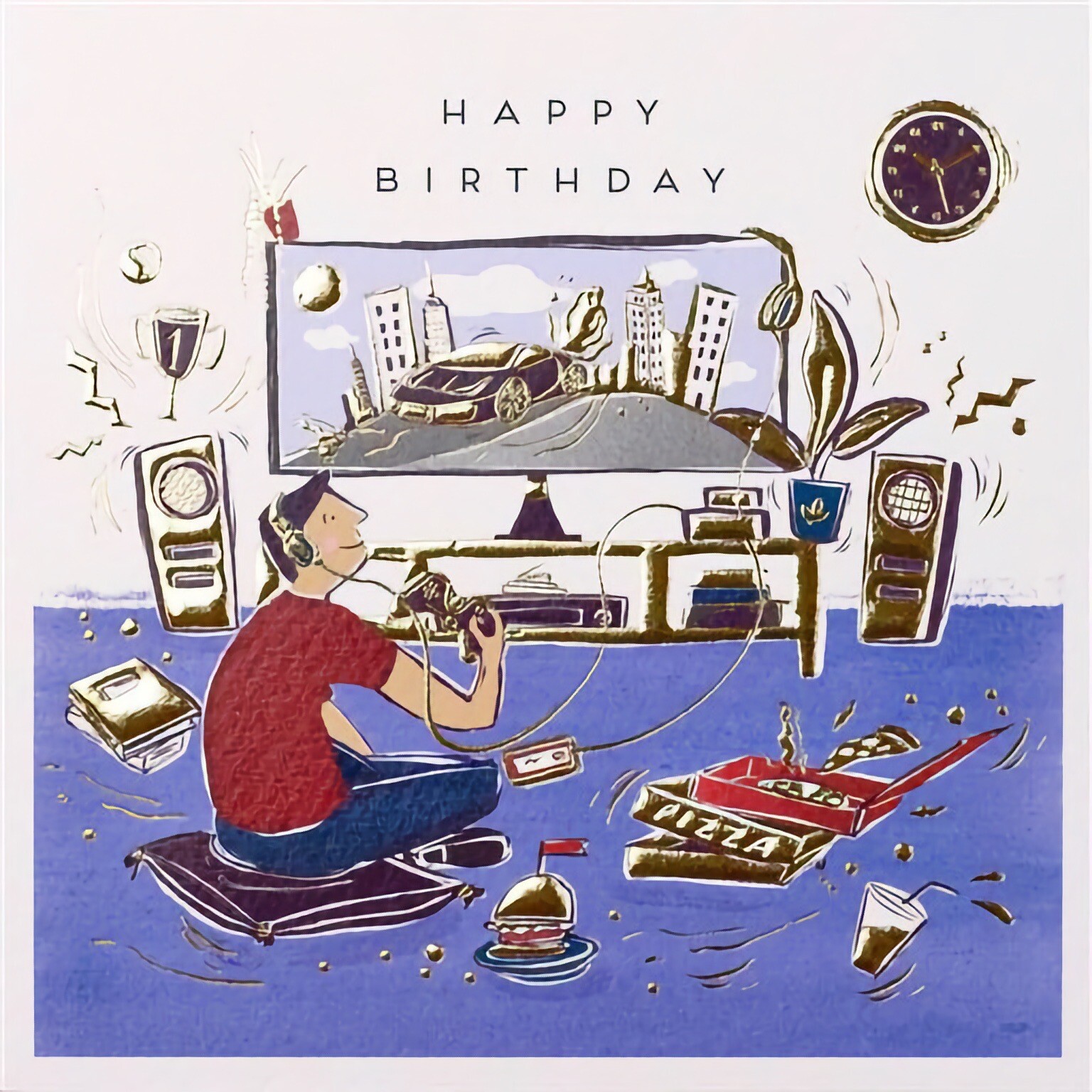 Happy Birthday Card Computer Games Gaming Boys Son Grandson Brother Nephew