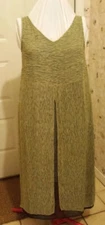 Maxi Dress Summer Beach Olive Green Rayon Karavan Sz Medium Made In India