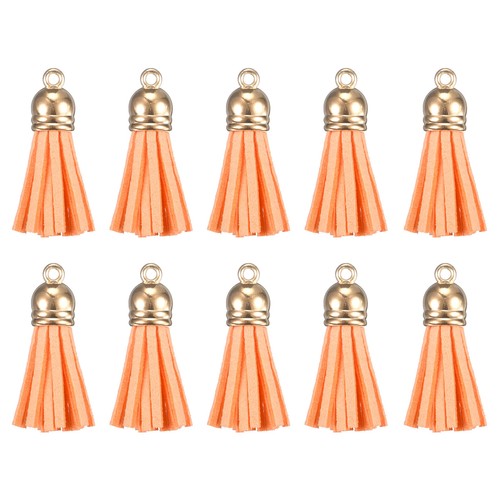 Lot De 50 Glands En Cuir Suédé Rose Pour Porte-clés, Bracelets Et DIY - Taille 37mm