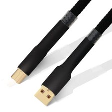 Audiophile Usb Cable 4n 99.998 Ofc Pure Copper 24k Gold Plated Usb2.0 A To B Ca