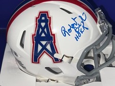 ROBERT BRAZILE HOUSTON OILERS  HOF 18  JSA AUTHENTICATED SIGNED MINI