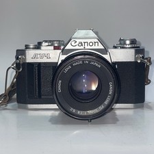 Canon AV-1 35mm Film SLR with FD 50mm f1.8 Tested Working PLEASE READ