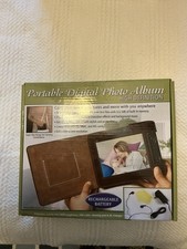Portable Digital Photo Album Leather Case 512 Mb Memory Photos Music More