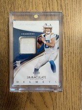 2020 RC JUSTIN HERBERT /10 ROOKIE HELMETS PANINI IMMACULATE CHARGERS PATCH CARD