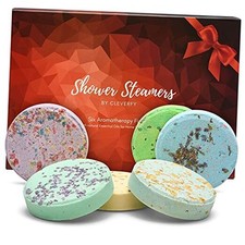 Shower Steamers Aromatherapy - Variety Pack of 6 Shower Bombs. Red Set: